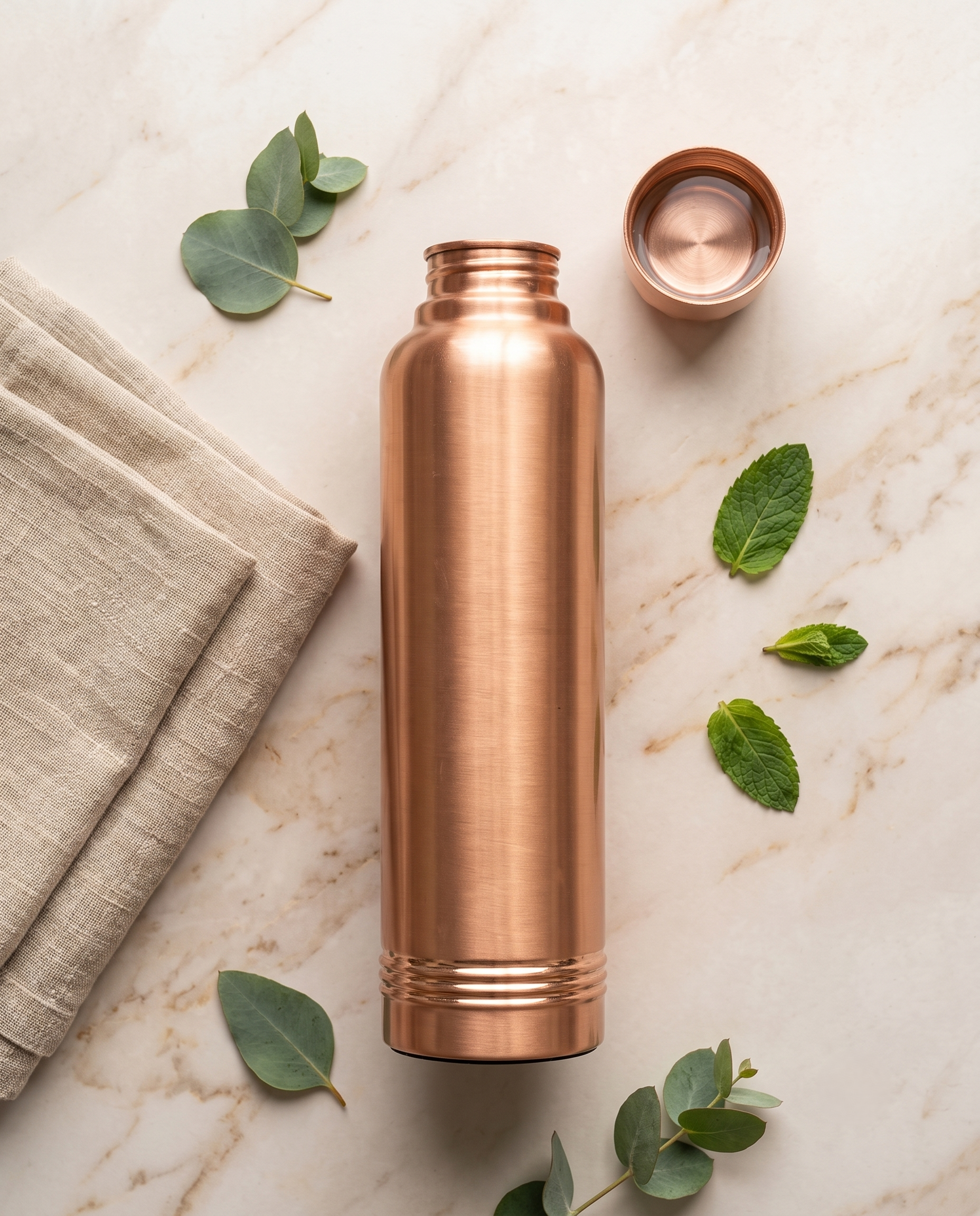 Copper Majesty Bottle 1000ml | 99% Pure Copper Water Bottle | Leakproof | Premium Ayurvedic Copper Drinking Bottle for Daily Hydration 1219 Avenue