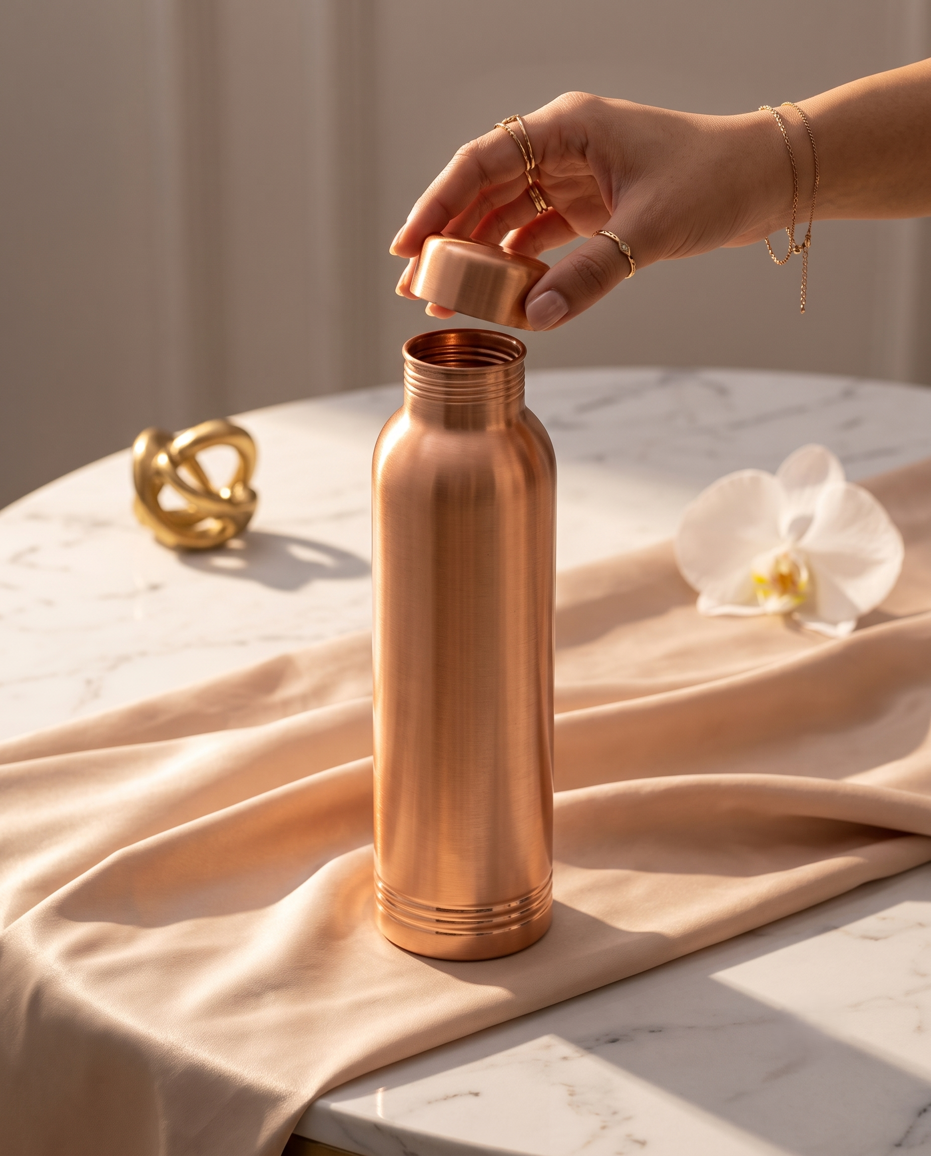 Copper Monarch Bottle 1000ml | 99% Pure Copper Water Bottle | Leakproof | Premium Ayurvedic Copper Drinking Bottle for Daily Hydration 1219 Avenue