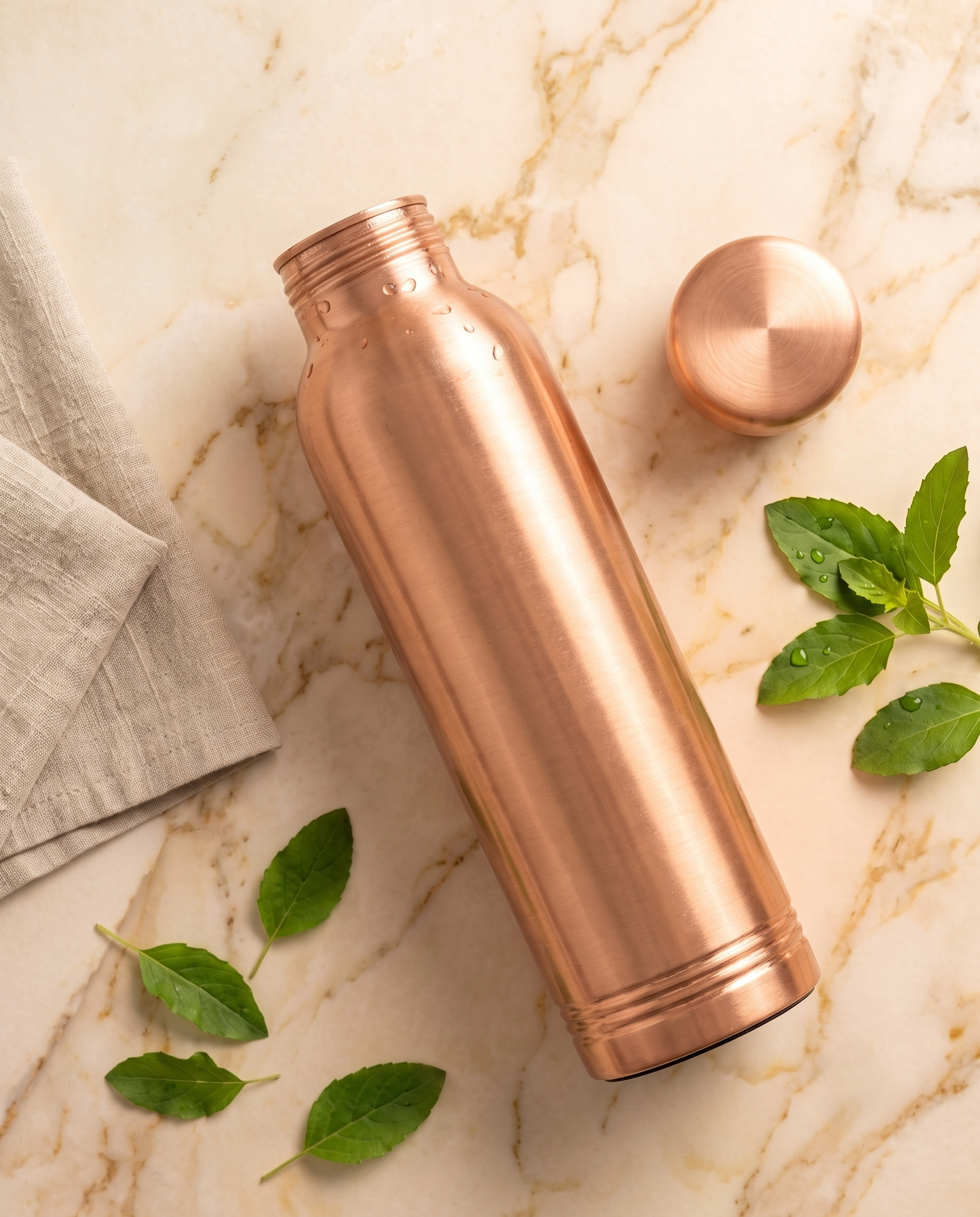 Copper Monarch Bottle 1000ml | 99% Pure Copper Water Bottle | Leakproof | Premium Ayurvedic Copper Drinking Bottle for Daily Hydration 1219 Avenue