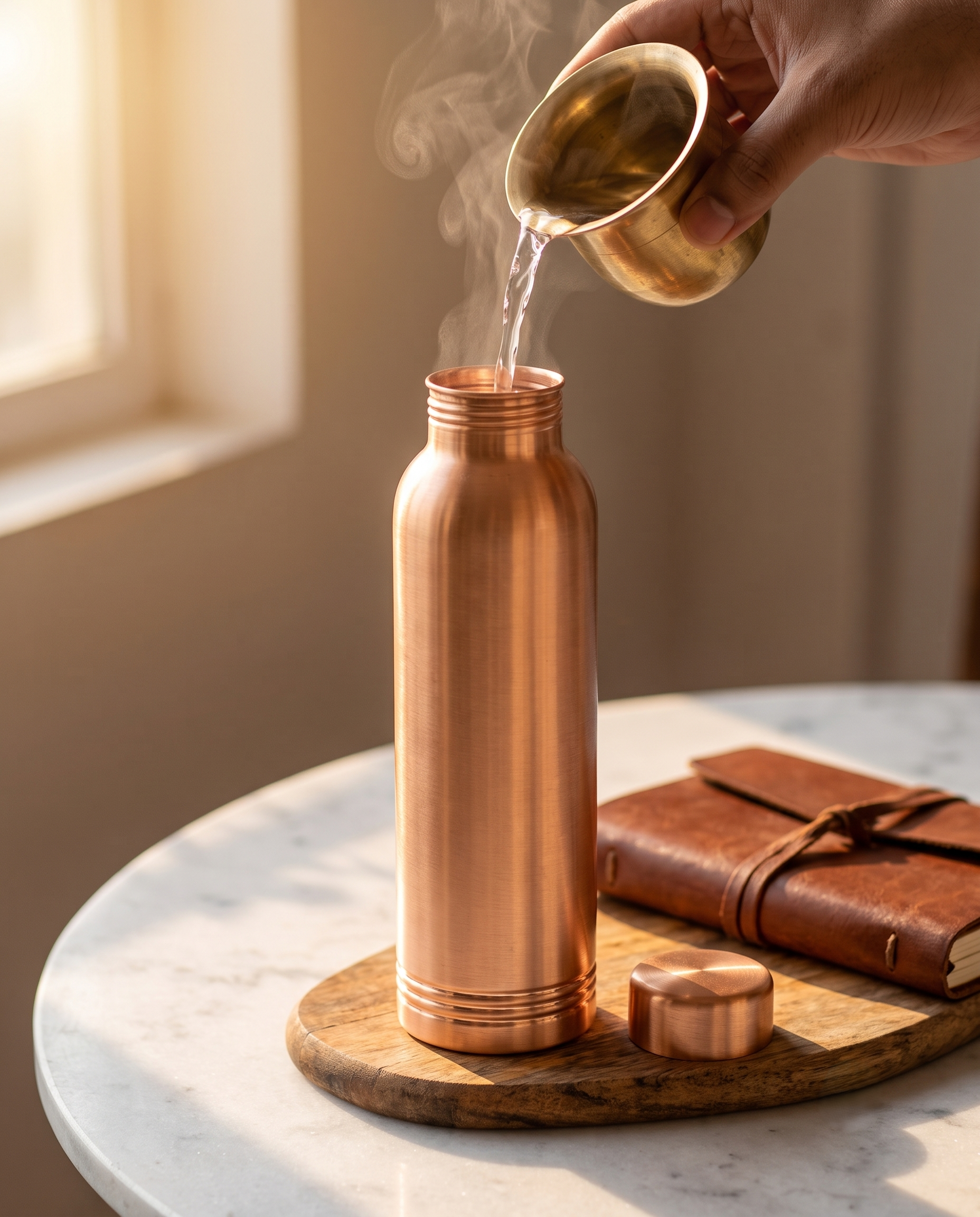Copper Monarch Bottle 1000ml | 99% Pure Copper Water Bottle | Leakproof | Premium Ayurvedic Copper Drinking Bottle for Daily Hydration 1219 Avenue