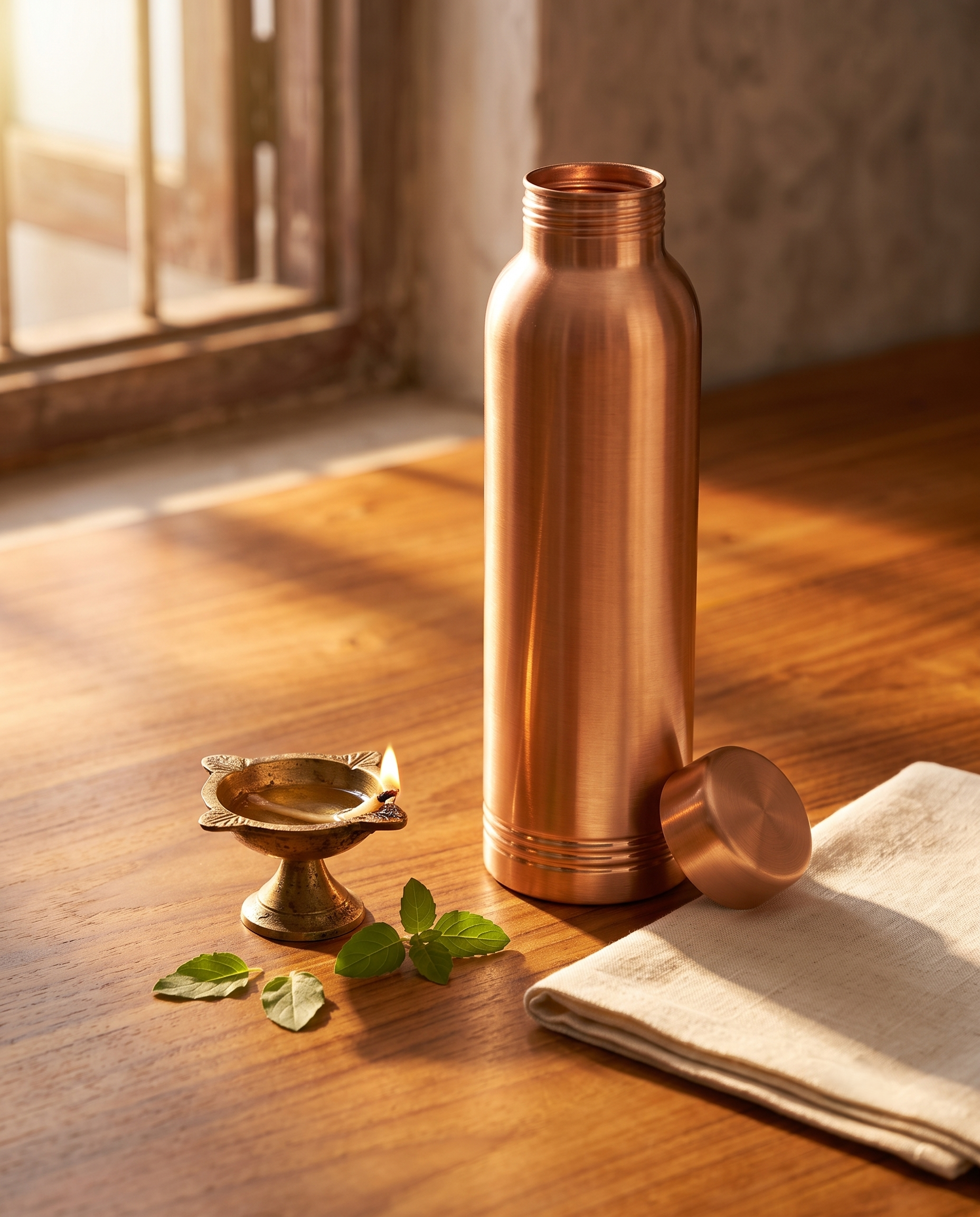 Copper Monarch Bottle 1000ml | 99% Pure Copper Water Bottle | Leakproof | Premium Ayurvedic Copper Drinking Bottle for Daily Hydration 1219 Avenue