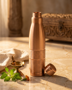Copper PureSip Bottle 1000ml | 99% Pure Copper Water Bottle | Leakproof | Ayurvedic Copper Bottle | Premium Copper Drinking Bottle 1219 Avenue