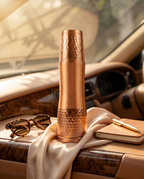 DuoSip Copper Bottle 850ml | 99% Pure Copper Water Bottle with Built-in Copper Glass | 1 Litre Leakproof | Ayurvedic Water Bottle for Daily Hydration | Handcrafted Hammered Finish 1219 Avenue