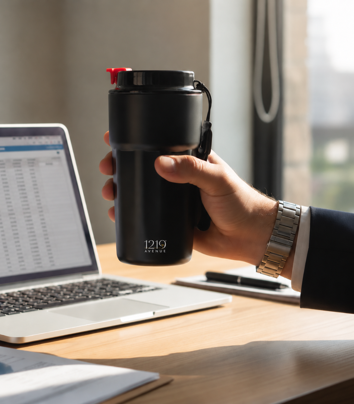 Eclipse Brew Flask 380ml | Hot & Cold Insulated Stainless Steel Flask | Travel Coffee Mug for Gym & Office | 1219 Avenue 1219 Avenue