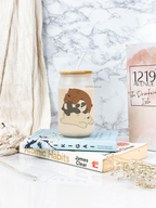 Frosted Can Shaped Sipper 500ml |Bare Bears Print| 17oz Can Tumbler with Straw and Lid 1219 Avenue India