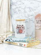 Frosted Can Shaped Sipper 500ml | BTS Print| 17oz Can Tumbler with Straw and Lid 1219 Avenue India