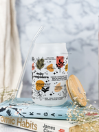 Frosted Can Shaped Sipper 500ml |Daily Reminder Print| 17oz Can Tumbler with Straw and Lid 1219 Avenue India