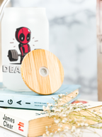 Frosted Can Shaped Sipper 500ml | Deadpool Print| 17oz Can Tumbler with Straw and Lid 1219 Avenue India