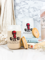 Frosted Can Shaped Sipper 500ml | Deadpool Print| 17oz Can Tumbler with Straw and Lid 1219 Avenue India