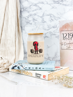 Frosted Can Shaped Sipper 500ml | Deadpool Print| 17oz Can Tumbler with Straw and Lid 1219 Avenue India