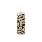 Frosted Grande Sipper 650ml| Aesthetic Swirls Print| 20oz Tall Tumbler with Straw and Lid 1219 Avenue India
