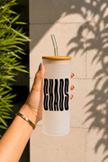 Frosted Grande Sipper 650ml| Chaos Print| 20oz Tall Tumbler with Straw and Lid 1219 Avenue