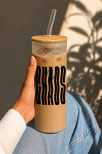 Frosted Grande Sipper 650ml| Chaos Print| 20oz Tall Tumbler with Straw and Lid 1219 Avenue