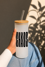 Frosted Grande Sipper 650ml| Chaos Print| 20oz Tall Tumbler with Straw and Lid 1219 Avenue
