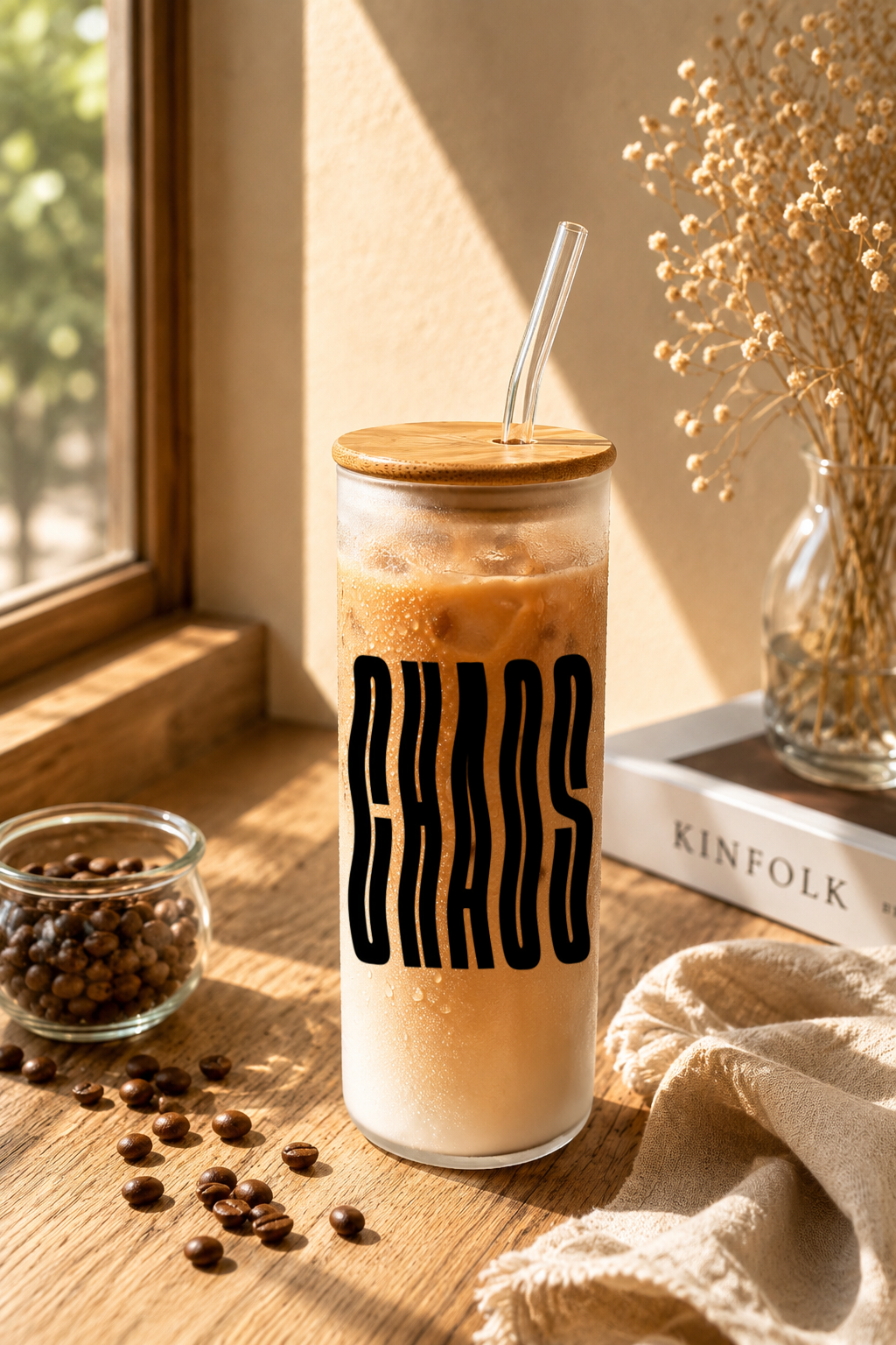 Frosted Grande Sipper 650ml| Chaos Print| 20oz Tall Tumbler with Straw and Lid 1219 Avenue