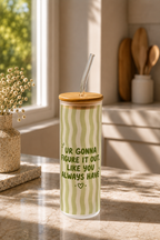 Frosted Grande Sipper 650ml| Figure It Out Print| 20oz Tall Tumbler with Straw and Lid 1219 Avenue