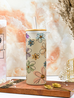 Frosted Grande Sipper 650ml| Floral Bliss Print| 20oz Tall Tumbler with Straw and Lid 1219 Avenue India