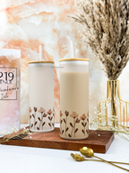 Frosted Grande Sipper 650ml| Flower Valley Print| 20oz Tall Tumbler with Straw and Lid 1219 Avenue India