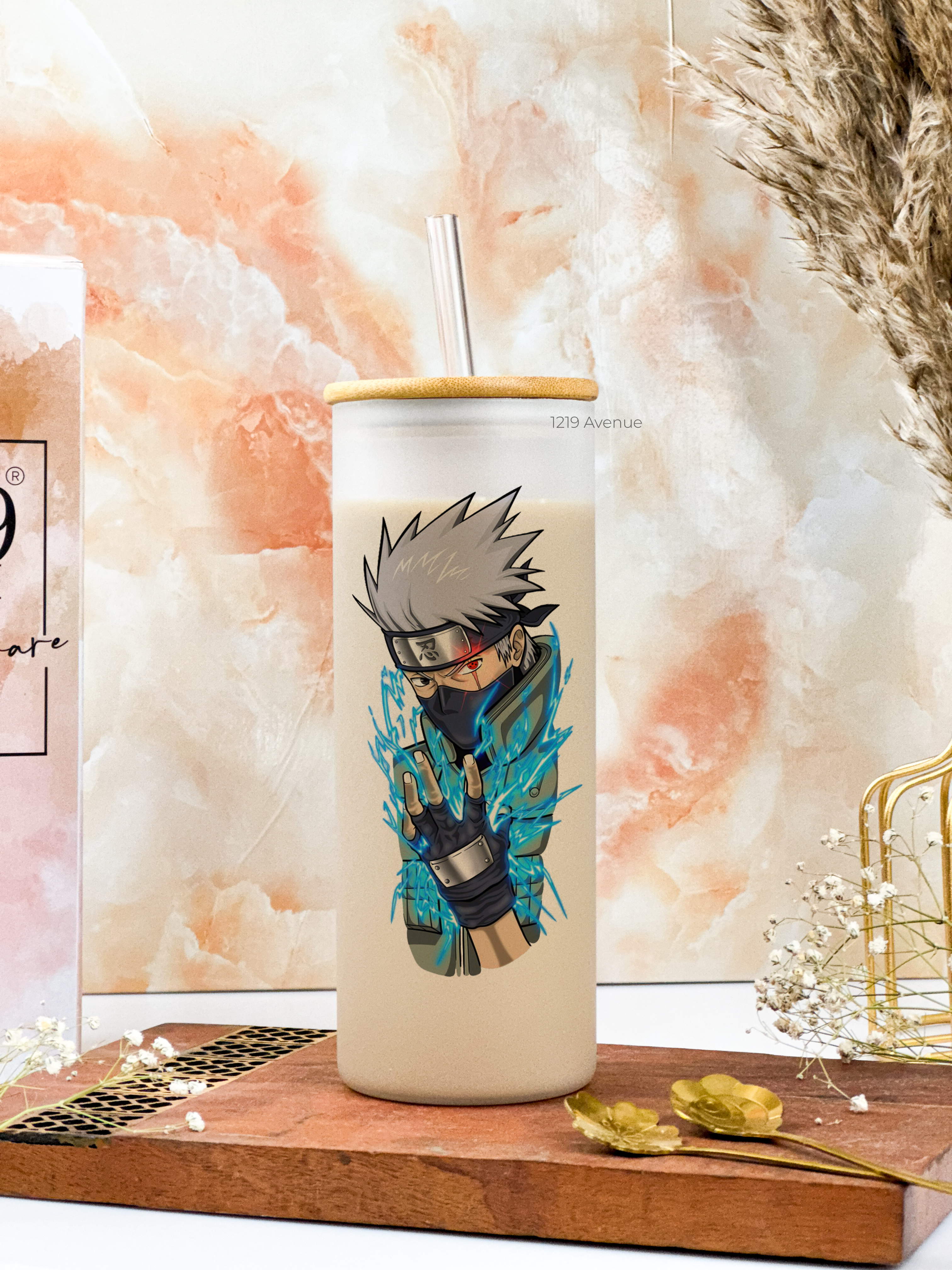 Frosted Grande Sipper 650ml| Kakashi Naruto Print| 20oz Tall Tumbler with Straw and Lid 1219 Avenue