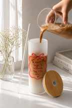 Frosted Grande Sipper 650ml|Little Wins Print| 20oz Tall Tumbler with Straw and Lid 1219 Avenue