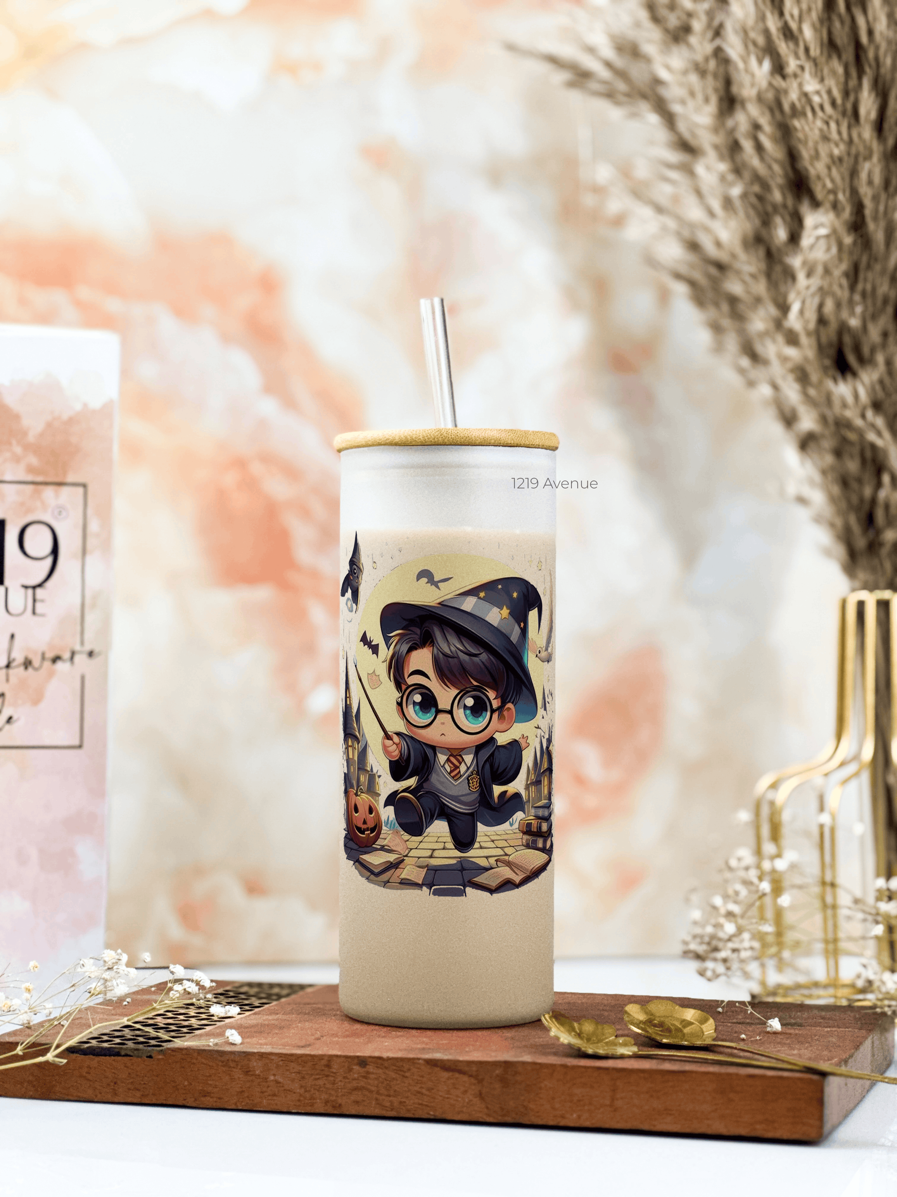 Frosted Grande Sipper 650ml| Mystical Potter H.P Print| 20oz Tall Tumbler with Straw and Lid 1219 Avenue