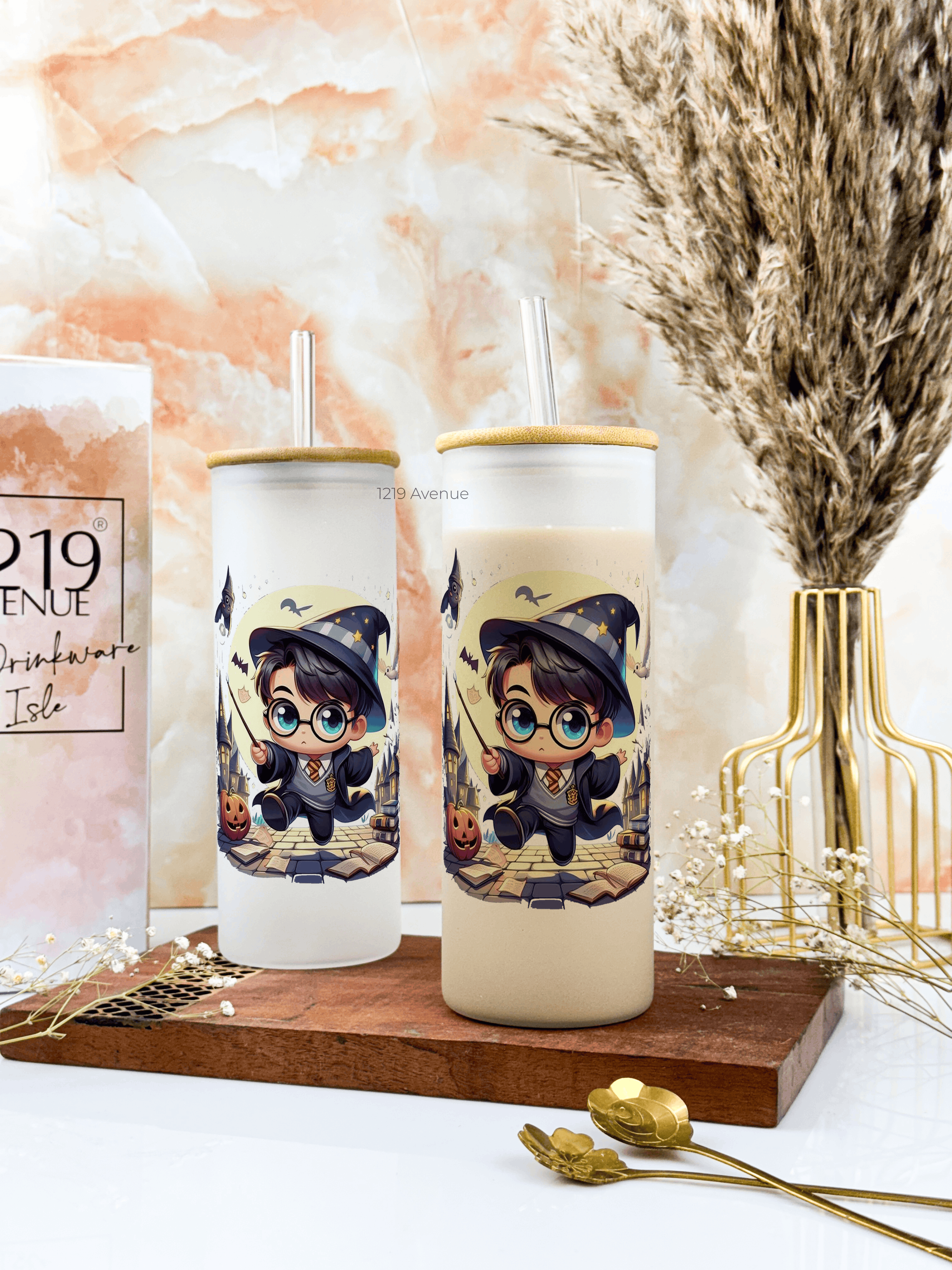Frosted Grande Sipper 650ml| Mystical Potter H.P Print| 20oz Tall Tumbler with Straw and Lid 1219 Avenue
