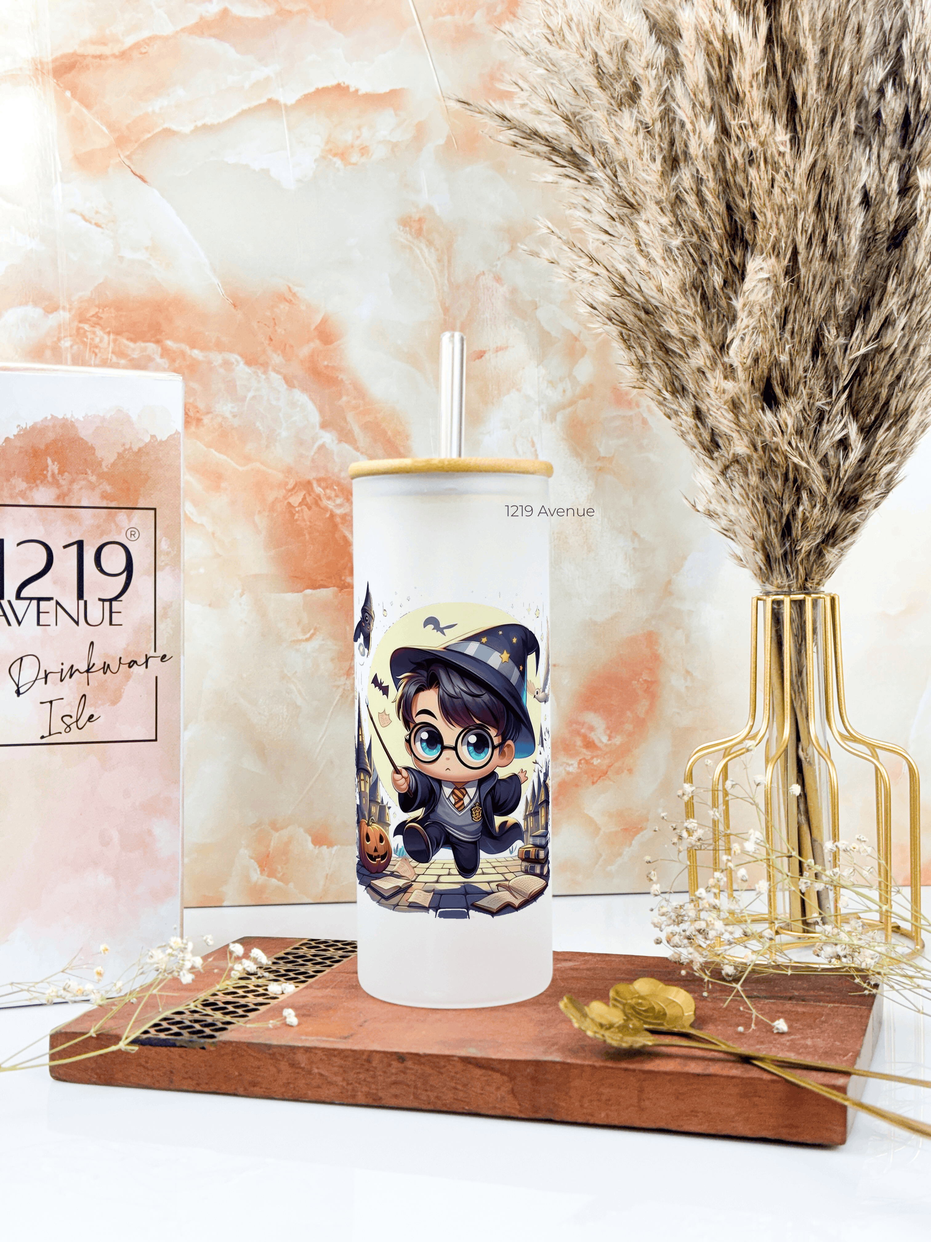 Frosted Grande Sipper 650ml| Mystical Potter H.P Print| 20oz Tall Tumbler with Straw and Lid 1219 Avenue