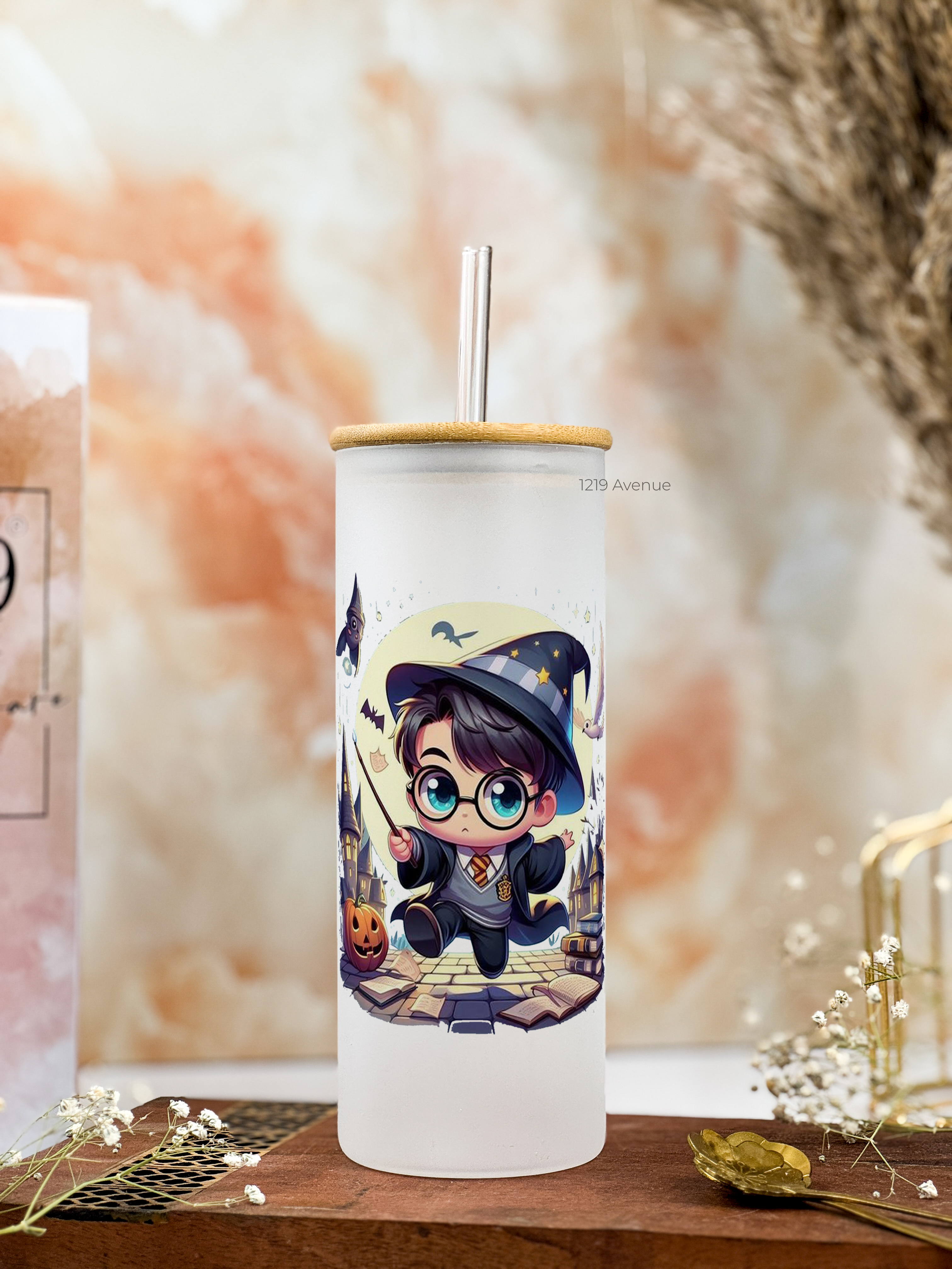 Frosted Grande Sipper 650ml| Mystical Potter H.P Print| 20oz Tall Tumbler with Straw and Lid 1219 Avenue