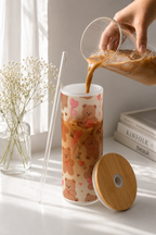 Frosted Grande Sipper 650ml|Teddy Luxe Print| 20oz Tall Tumbler with Straw and Lid 1219 Avenue