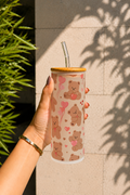 Frosted Grande Sipper 650ml|Teddy Luxe Print| 20oz Tall Tumbler with Straw and Lid 1219 Avenue