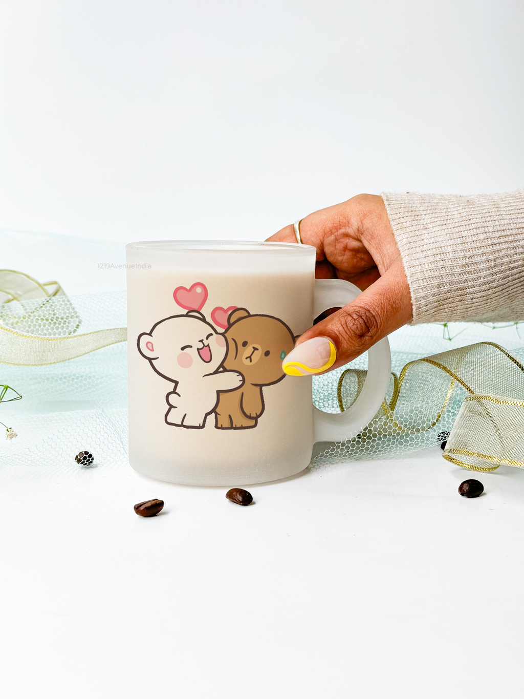 Frosted Mug 350ml | Milk & Mocha Print | Pocket Picks Mugs 1219 Avenue India