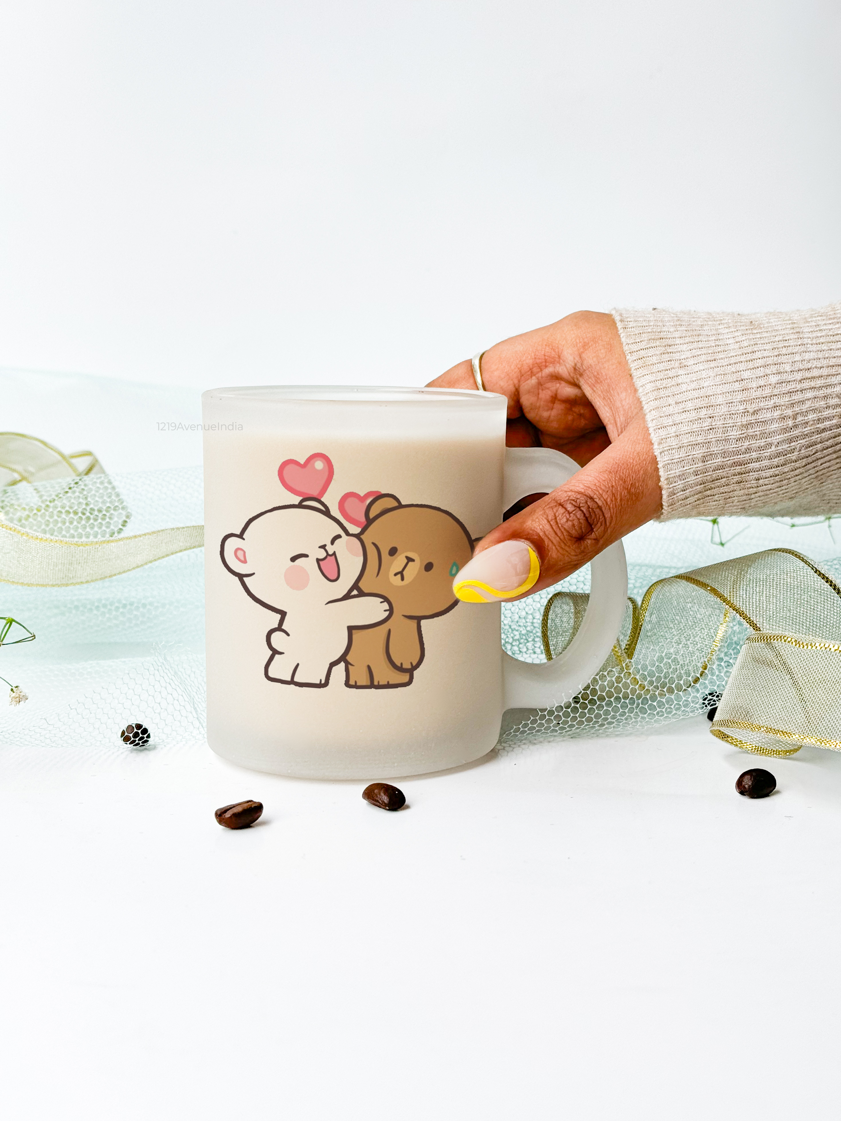 Frosted Mug 350ml | Milk & Mocha Print | Pocket Picks Mugs 1219 Avenue India