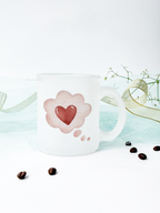 Frosted Mug 350ml | Thinkin bout love Print | Pocket Picks Mugs 1219 Avenue India