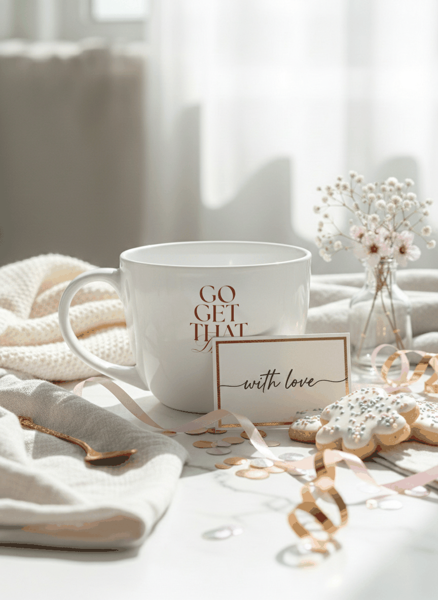Grande Ceramic Coffee & Tea Cup – 380 ml | “Get That Dream” Permanent Print | Premium Quality Ceramic Mug for Home, Office & Gifting 1219 Avenue India
