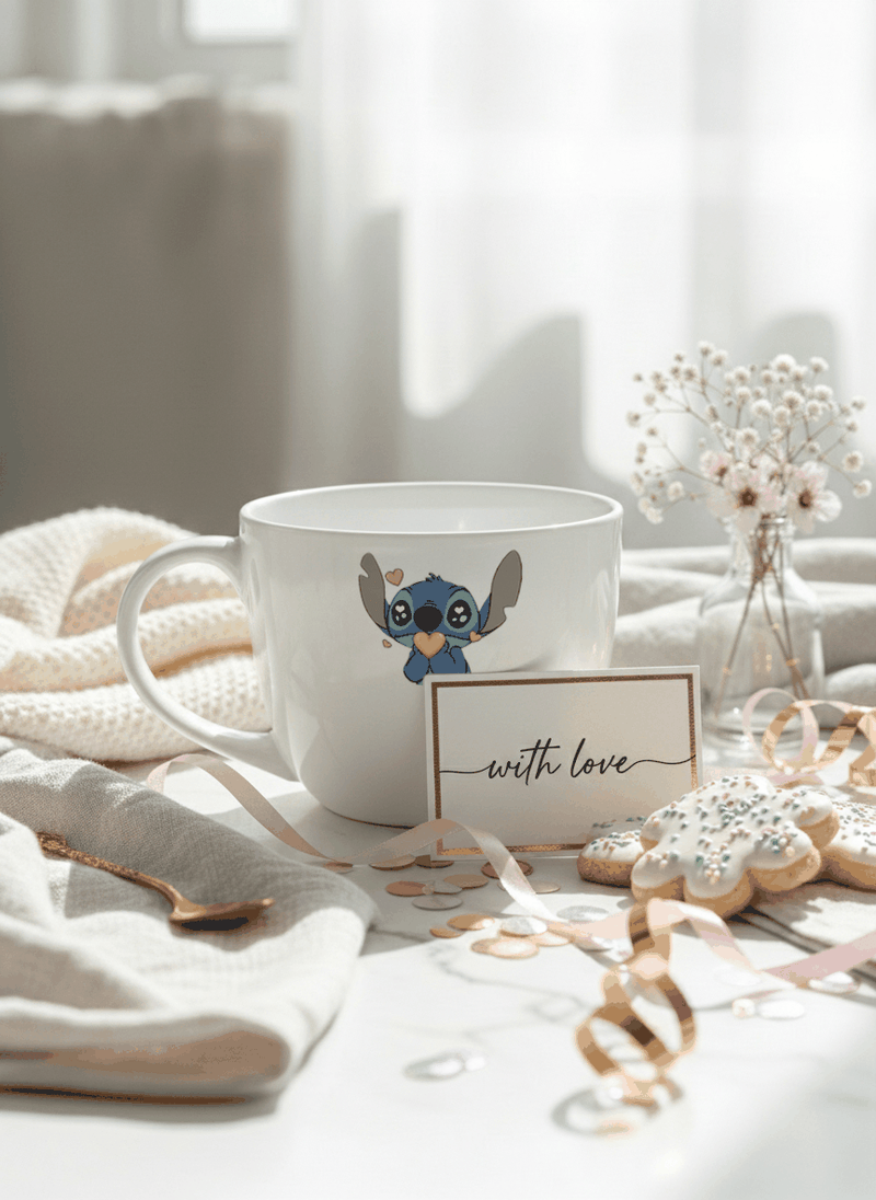 Grande Ceramic Coffee & Tea Cup – 380 ml | “Hell In Love” Permanent Print | Premium Quality Ceramic Mug for Home, Office & Gifting 1219 Avenue India