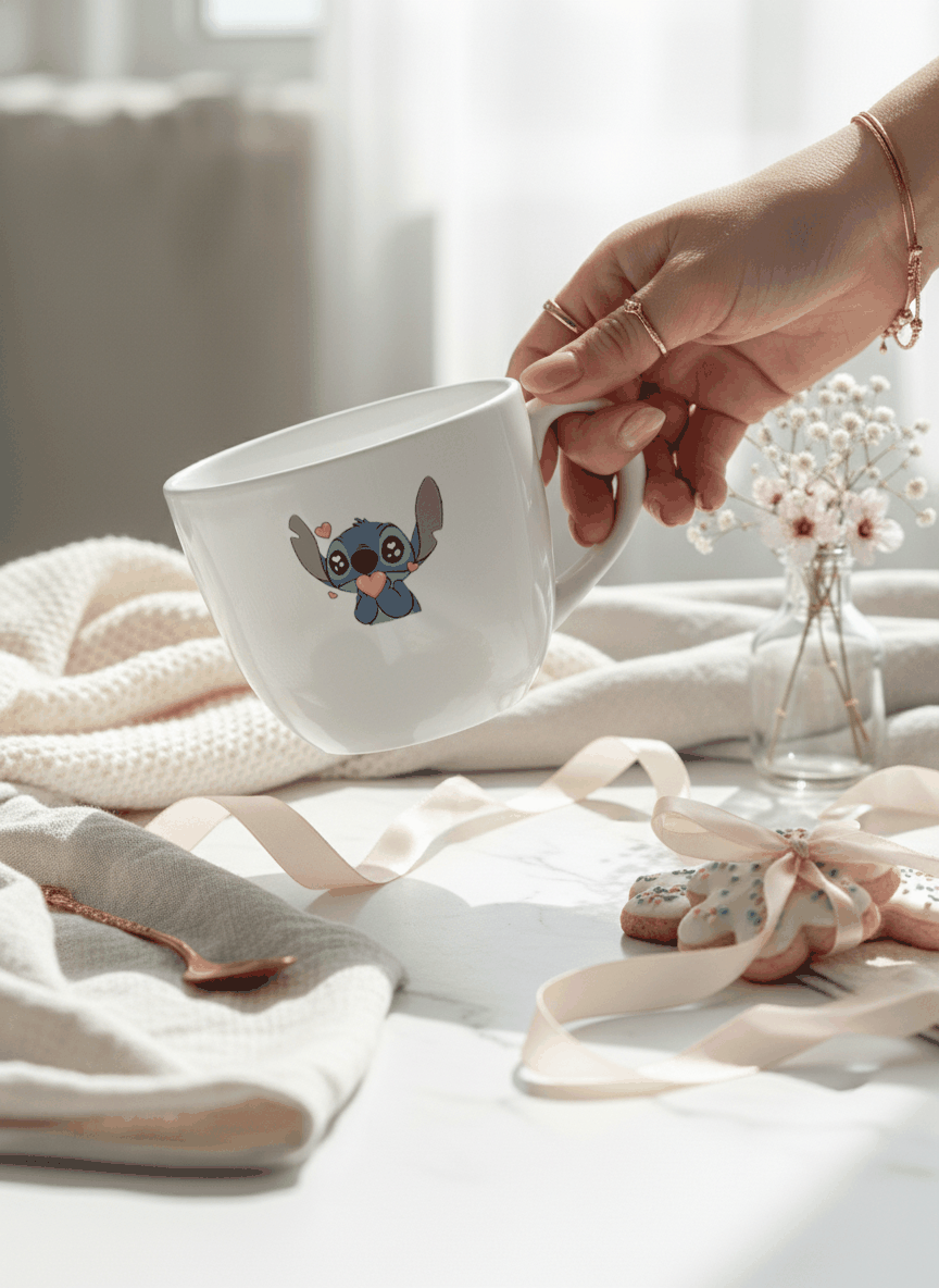 Grande Ceramic Coffee & Tea Cup – 380 ml | “Hell In Love” Permanent Print | Premium Quality Ceramic Mug for Home, Office & Gifting 1219 Avenue India