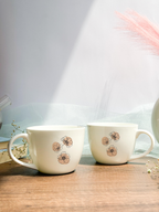 Grande Ceramic Coffee & Tea Cup – 420 ml | “Floral Magic ” Permanent Print | Premium Quality Ceramic Mug for Home, Office & Gifting 1219 Avenue