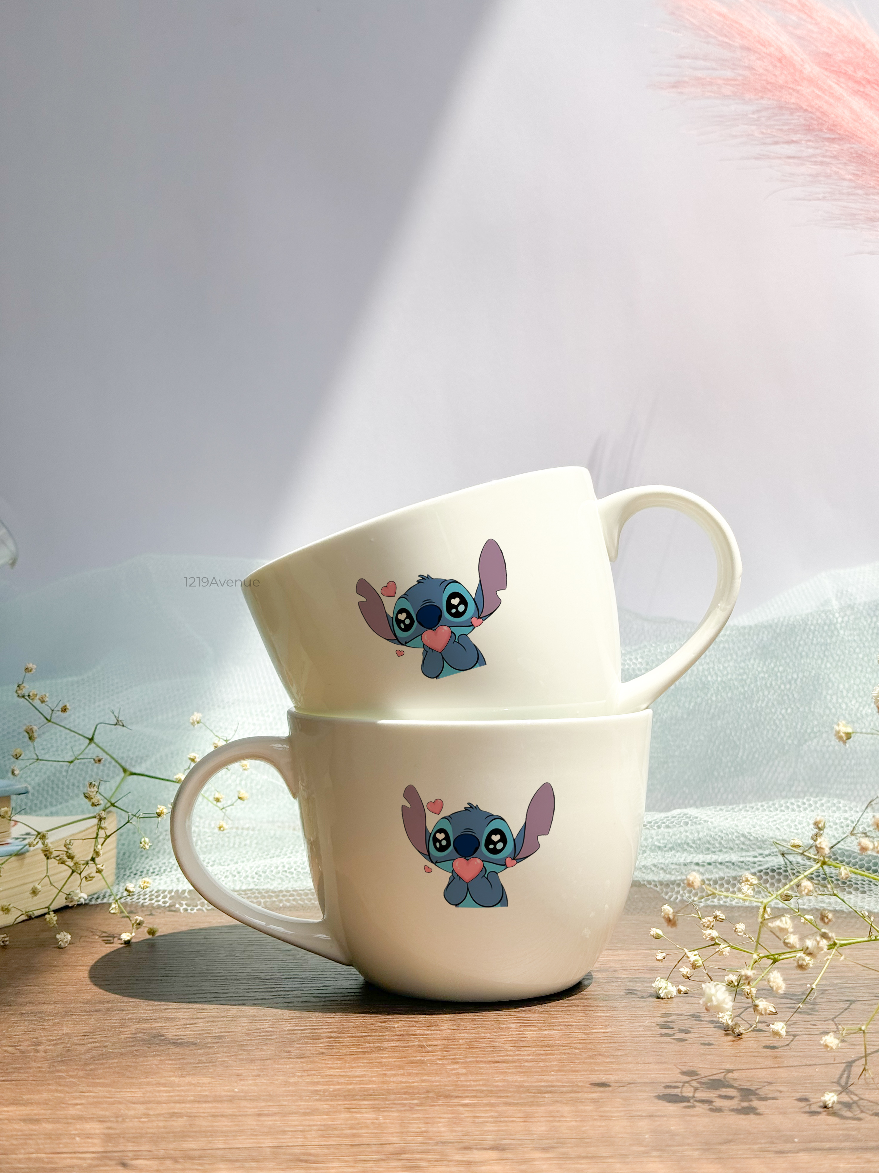 Grande Ceramic Cups |420ml |Hell In Love Permanent Print | Premium Ceramic Cups 1219 Avenue India