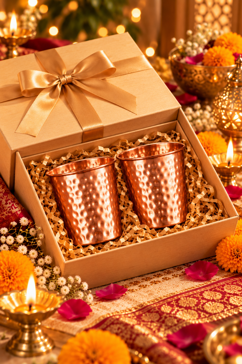 Hammermark Duo Copper Glass Gift Set | 99% Copper Glasses 300ml