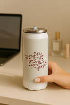 Ivora Metal Can Sipper 450 ML| Metal Cans 450 ML | Create Things Print | Double Walled Hot And Cold Tumbler 1219 Avenue India
