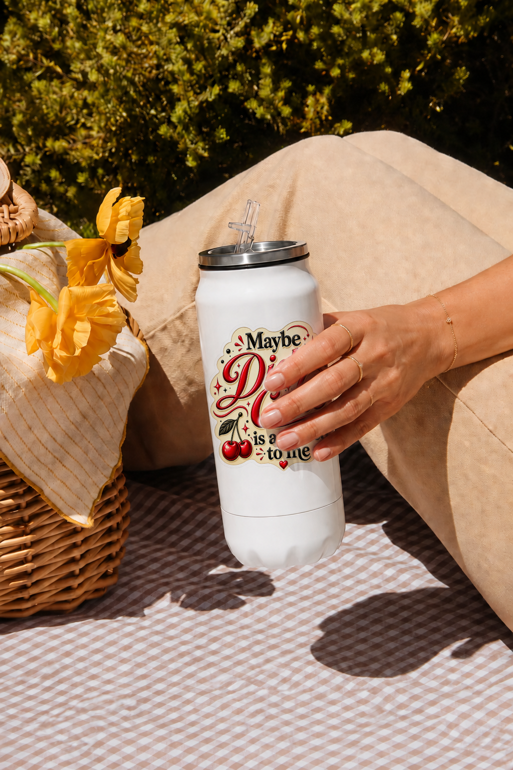 Ivora Metal Can Sipper 500 ML| Addicted to Me Print | Double Walled Hot And Cold Tumbler 1219 Avenue