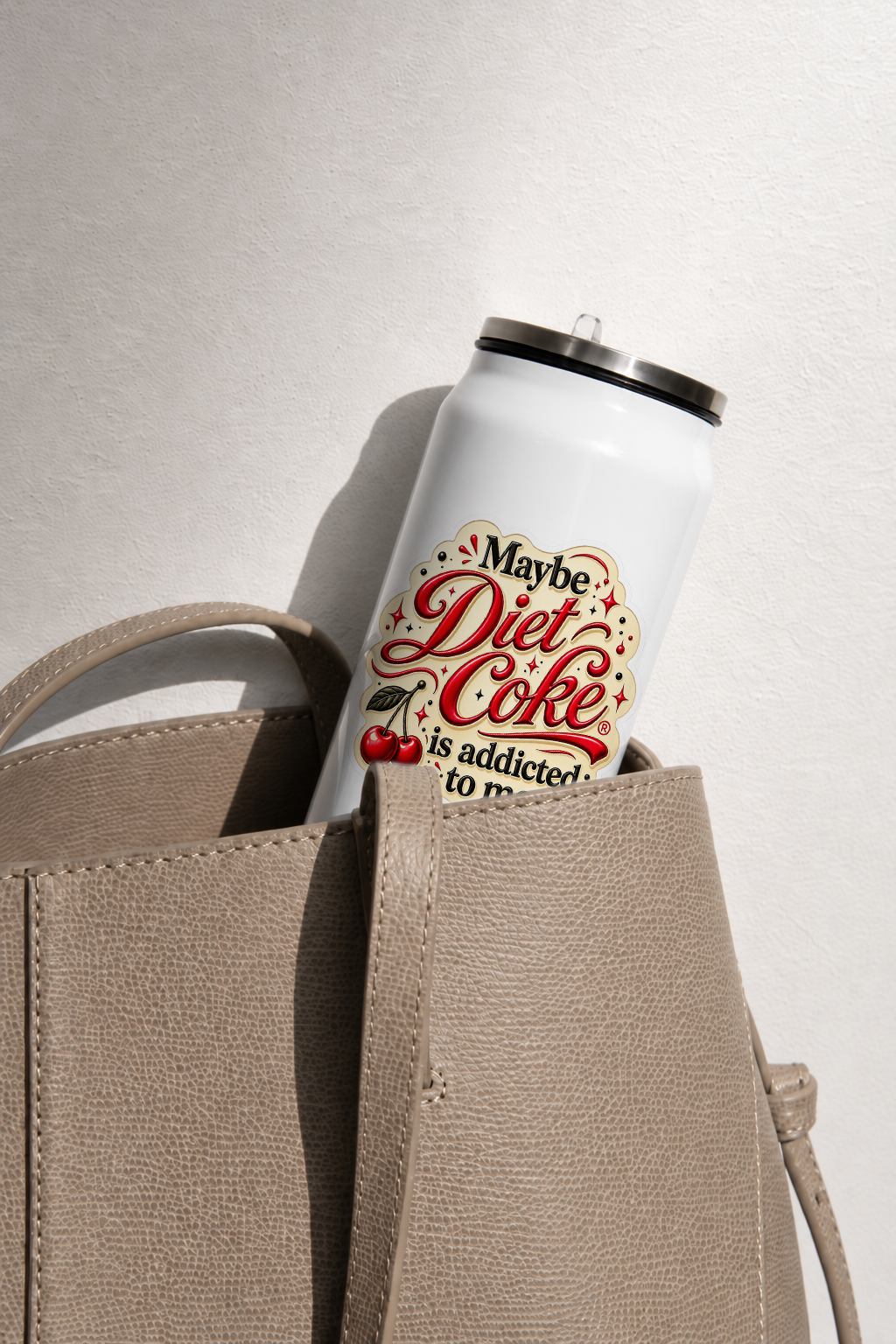 Ivora Metal Can Sipper 500 ML| Addicted to Me Print | Double Walled Hot And Cold Tumbler 1219 Avenue