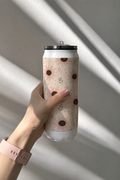 Ivora Metal Can Sipper 500 ML| Blush Botanica Print | Double Walled Hot And Cold Tumbler 1219 Avenue
