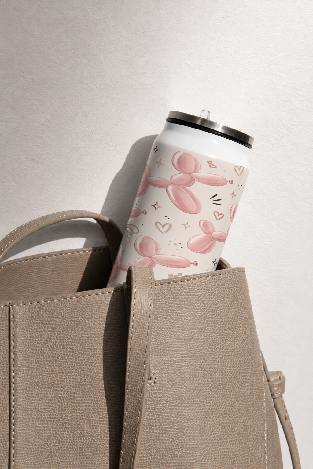 Ivora Metal Can Sipper 500 ML| Blush Pop Print | Double Walled Hot And Cold Tumbler 1219 Avenue