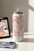 Ivora Metal Can Sipper 500 ML| Blush Pop Print | Double Walled Hot And Cold Tumbler 1219 Avenue
