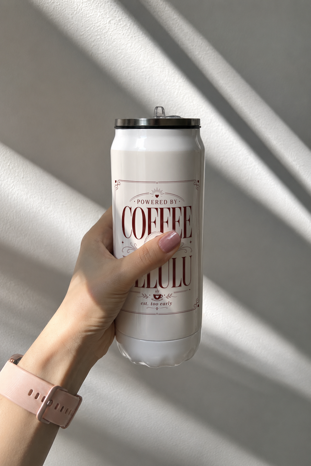 Ivora Metal Can Sipper 500 ML| Coffee & Delulu Print | Double Walled Hot And Cold Tumbler 1219 Avenue