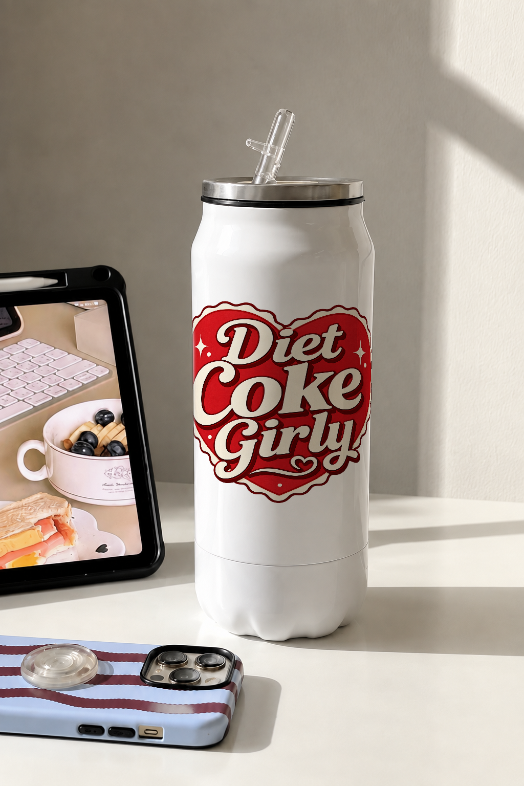 Ivora Metal Can Sipper 500 ML| Diet Coke Club Print | Double Walled Hot And Cold Tumbler 1219 Avenue