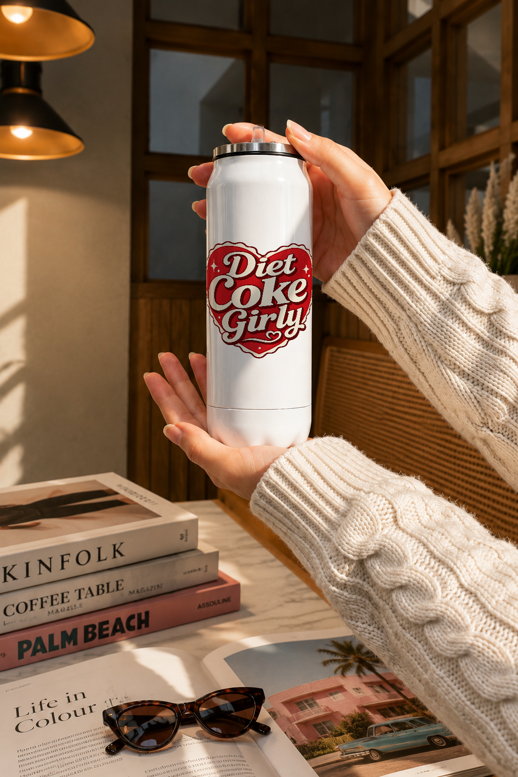 Ivora Metal Can Sipper 500 ML| Diet Coke Club Print | Double Walled Hot And Cold Tumbler 1219 Avenue