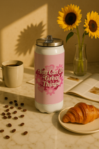 Ivora Metal Can Sipper 500 ML| Great Things Print | Double Walled Hot And Cold Tumbler 1219 Avenue