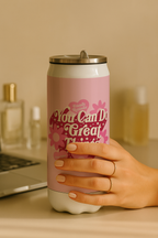 Ivora Metal Can Sipper 500 ML| Great Things Print | Double Walled Hot And Cold Tumbler 1219 Avenue